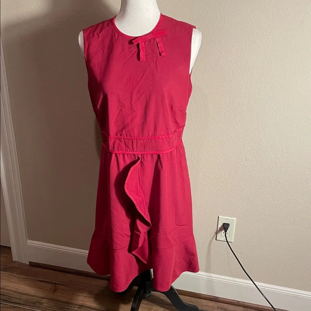 RED Valentino Vibrant Red Midi Dress 8 - Picture 1 of 7